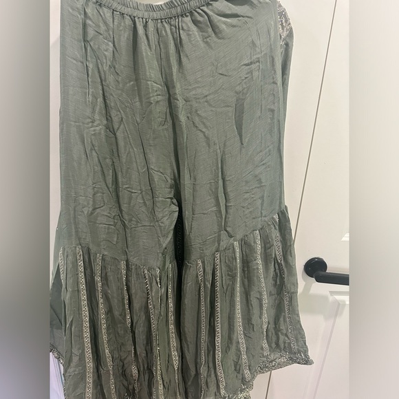 Anarkali Suit- Sage green color - Picture 4 of 5